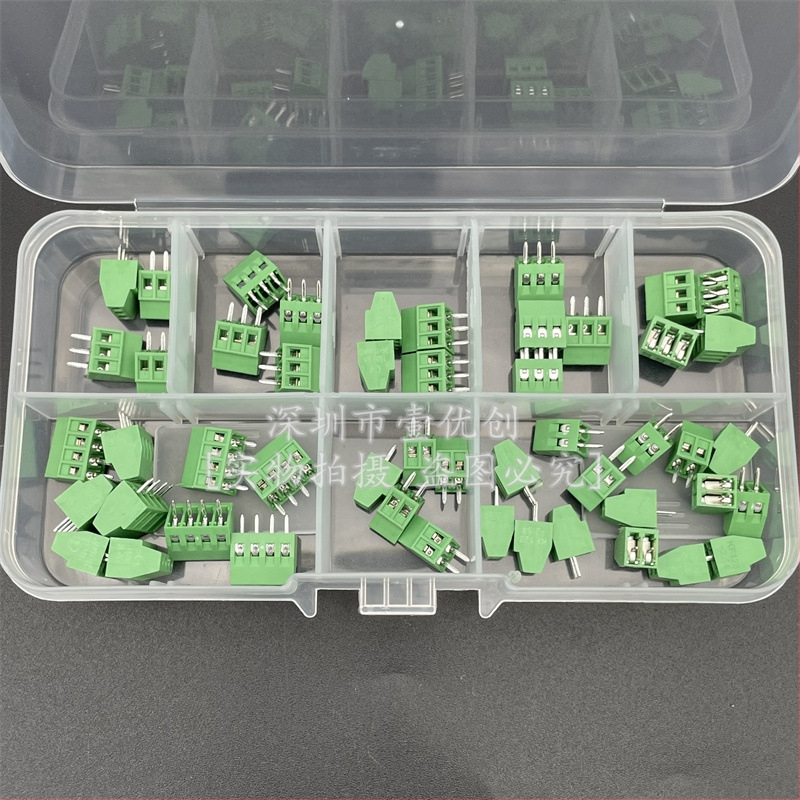 50 kusov DG308 terminálnych blokov KF128, rozteč 2,54 mm, PCB skrutkový typ, sada 2/3/4 pólov