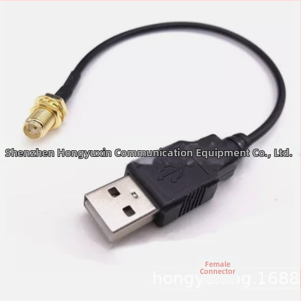 RG174 SMA samec a samica k USB koaxiálnemu dátovému káblu, adaptér, dĺžka 20 cm