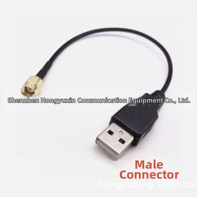 RG174 SMA samec a samica k USB koaxiálnemu dátovému káblu, adaptér, dĺžka 20 cm
