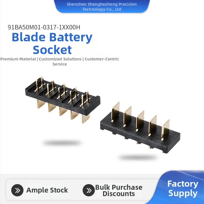 Blade Battery Plug, 2-5PIN, 5,0 mm rozostup, PCB konektor DIP doska, príslušenstvo pre inteligentné dverové zámky