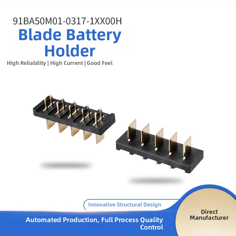 Blade Battery Plug, 2-5PIN, 5,0 mm rozostup, PCB konektor DIP doska, príslušenstvo pre inteligentné dverové zámky
