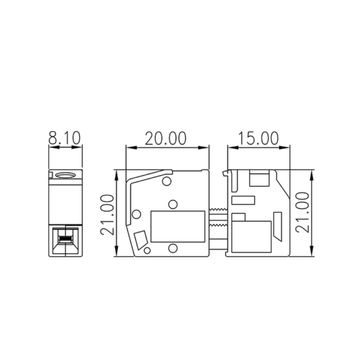 Dinkle PPACN-4 PCB terminál cez stenu