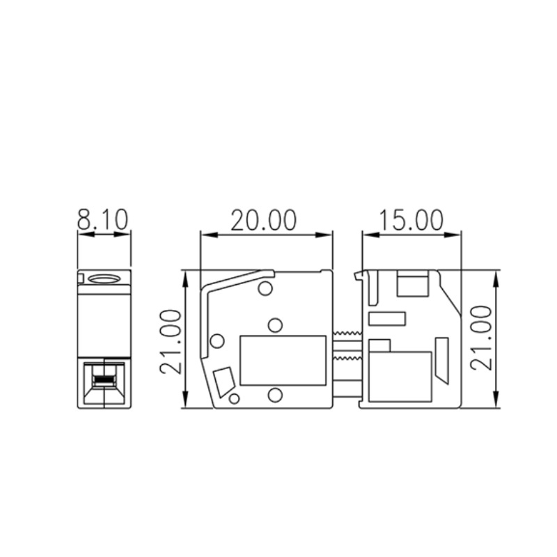 Dinkle PPACN-4 PCB terminál cez stenu