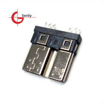 Micro USB 3.0 10-pínový samčí konektor pre dátový kábel, vertikálny MK konektor pre rýchle nabíjanie