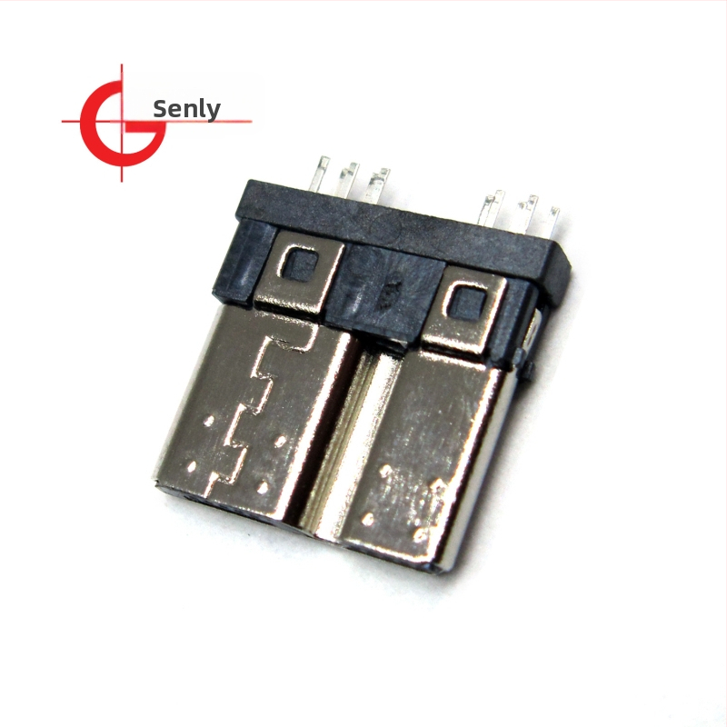 Micro USB 3.0 10-pínový samčí konektor pre dátový kábel, vertikálny MK konektor pre rýchle nabíjanie