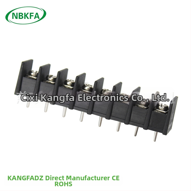 Čierny PCB terminálny blok typu plot KF35C-8.25 mm, stredový pin, priame zapojenie, 2–12 pólov