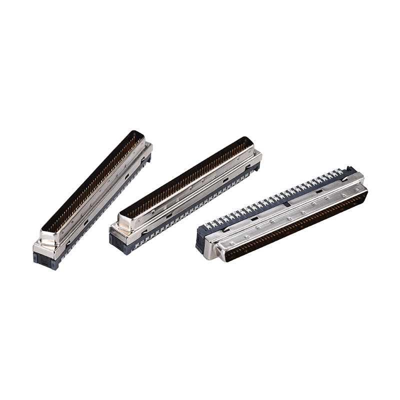 SCSI konektor DB100P 1,27 mm – mužský konektor a ženská zásuvka