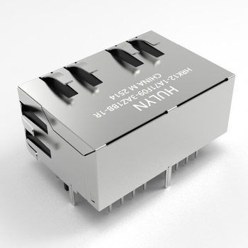 Hulyn 90° RJ45 zásuvka a 1×2 RJ45 konektor s LED indikátorom a transformátorom, 100 Mbps