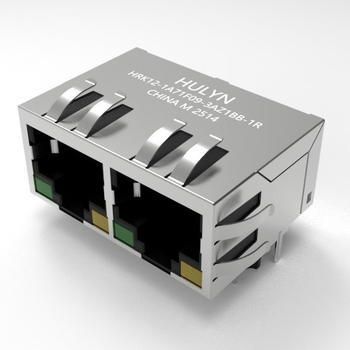 Hulyn 90° RJ45 zásuvka a 1×2 RJ45 konektor s LED indikátorom a transformátorom, 100 Mbps