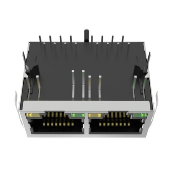 Hulyn 90° RJ45 zásuvka a 1×2 RJ45 konektor s LED indikátorom a transformátorom, 100 Mbps
