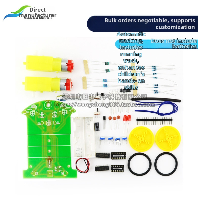 Inteligentni komplet automobila za praćenje linije – DIY komplet plavo-zelene komponente