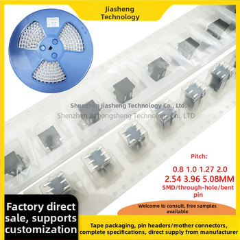 Pinový header a samičí header – balenie na páske a rolke, rozteče 1.0, 1.27, 2.0, 2.54, 3.96, 5.08 mm, rovné a zahnuté piny