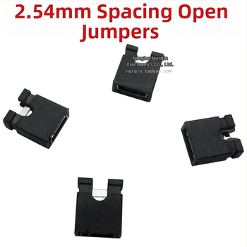 2,54 mm farebné otvorené jumper krytky, 2000 kusov v balení, červená žltá modrá zelená čierna, pre pin konektory