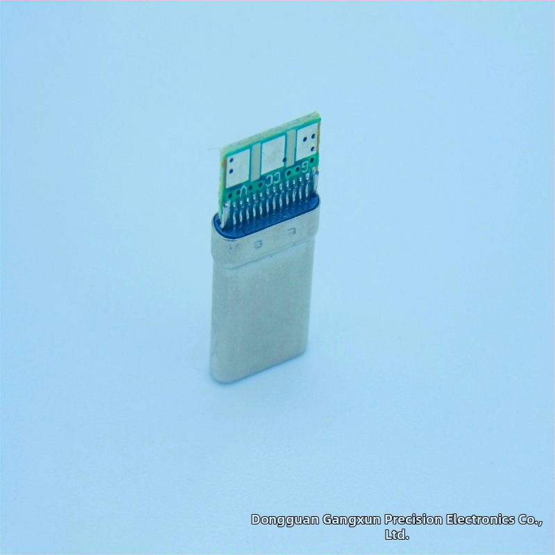 USB Type-C 3.1 konektor s PCB doskou, samčie konektor s 3 spájkovacími bodmi pre nabíjanie a dáta