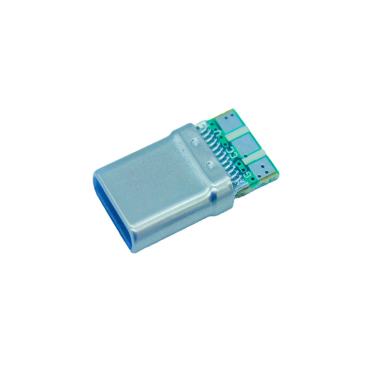 USB Type-C 3.1 konektor s PCB doskou, samčie konektor s 3 spájkovacími bodmi pre nabíjanie a dáta