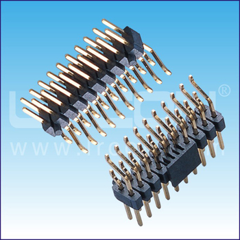 Lianrun Electronics Pin header 2,54 mm krok, 2-40P, jednoriadkový/dvojradový horizontálny konektor s mosadzovým izolátorom pre PCB