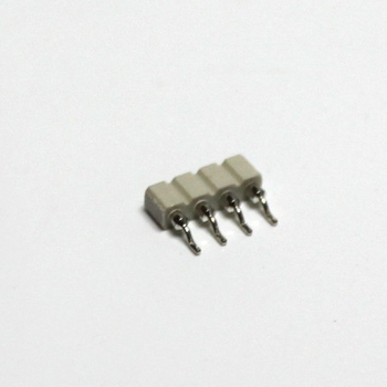 Biely 4-pólový ženský konektor z PPS vysokej teploty, jednoredový alebo dvojradový, rozteč 2.54/2.0/1.27 mm