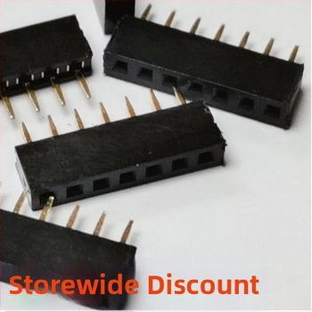 Ženský jednoradový, rovný header s roztečou 2,0 mm, 7 pinov