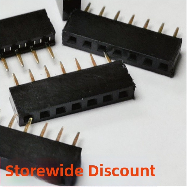Ženský jednoradový, rovný header s roztečou 2,0 mm, 7 pinov