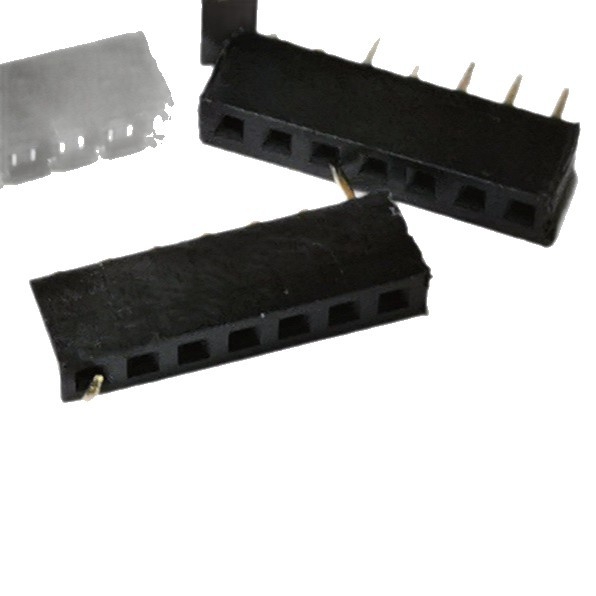 Ženský jednoradový, rovný header s roztečou 2,0 mm, 7 pinov