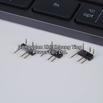 Čierny pozlátený 2,54 mm 4-pólový header pre LED pásy, 90° ohnuté kolíky, samica a samec
