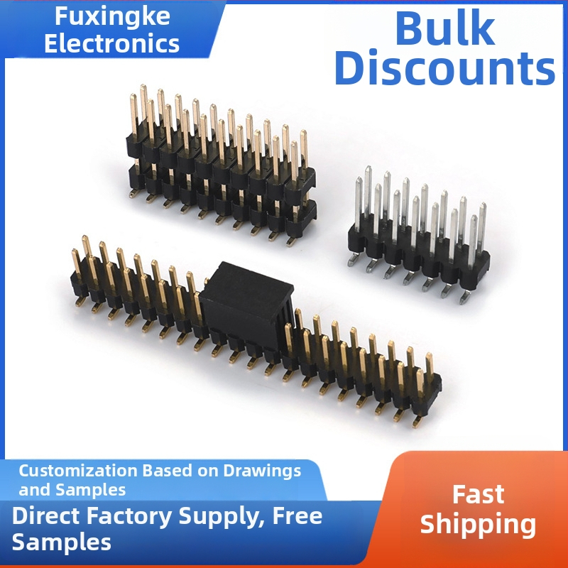 PIN header s rozstupom 2,0 mm, jednoradový/dvojradový SMT patch header s možnosťou dvojitého plastového puzdra a upínacieho krytu