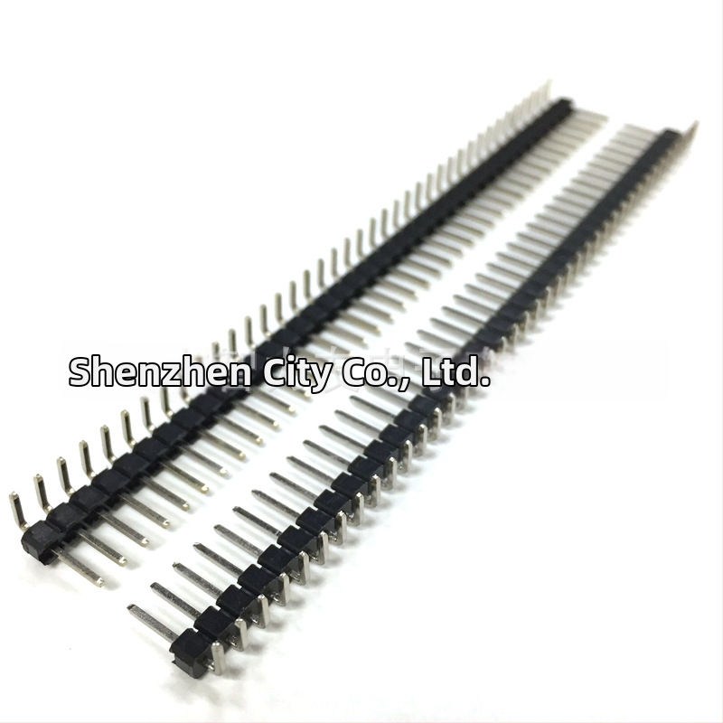 40-pínový jednoradový header, rozteč 2,54 mm, 90° ohnuté piny (1x40)