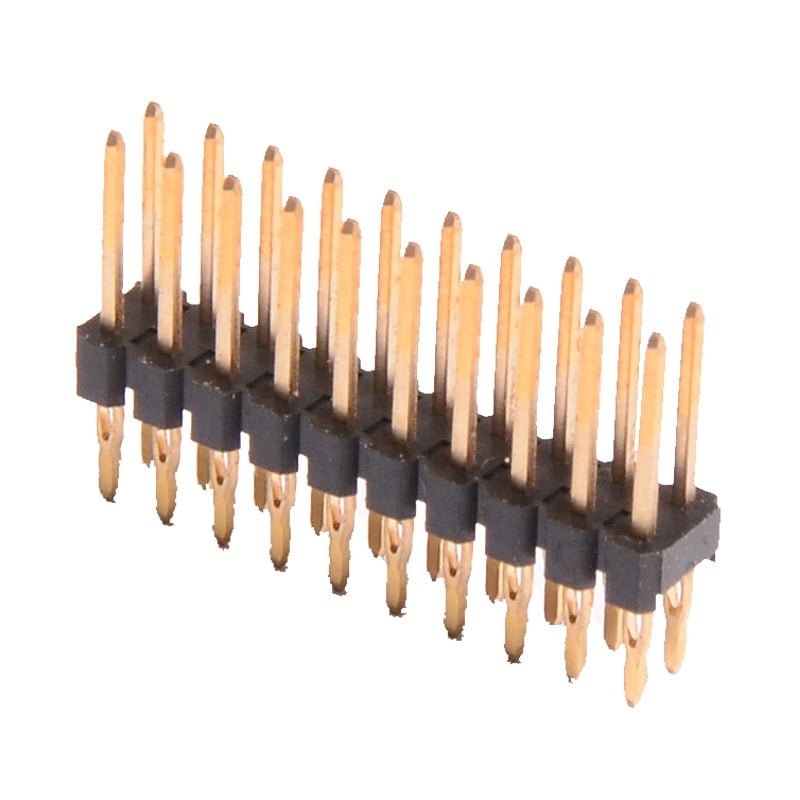 DIN41612 séria: rozstup 2,54 mm, crimp kontakty v rade a samé konektory s kruhovými otvormi