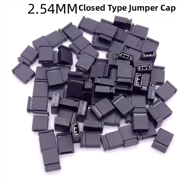 Jumperová zátka s roztečou 2,54 mm, skratovací blok, konektor pin header, otvorený/zatvorený typ, farby: čierna, žltá, modrá, červená, zelená