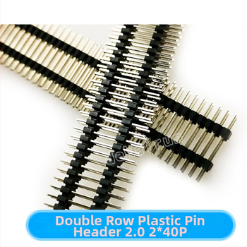 Dvojradový plastový konektor s pinmi, krok 2,0 mm, 2×40 pinov, výška 17 mm