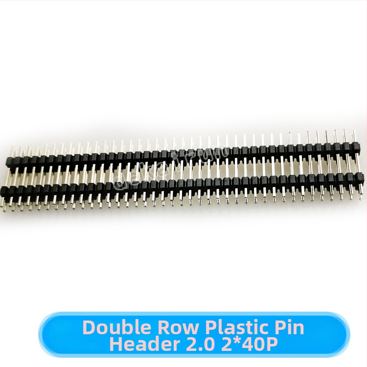 Dvojradový plastový konektor s pinmi, krok 2,0 mm, 2×40 pinov, výška 17 mm