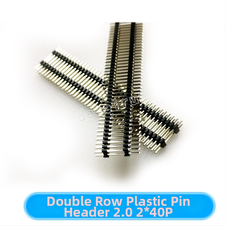 Dvojradový plastový konektor s pinmi, krok 2,0 mm, 2×40 pinov, výška 17 mm
