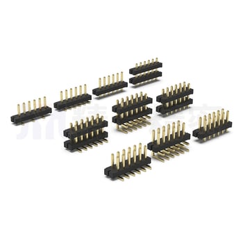 Pin header s rozstupom 3,96 mm, 2–40 pinov, jednoriadový priamy pin header, dvojradový SMT pin header a zásuvný header pre zariadenia krásy