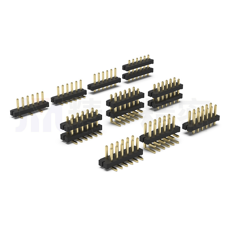 Pin header s rozstupom 3,96 mm, 2–40 pinov, jednoriadový priamy pin header, dvojradový SMT pin header a zásuvný header pre zariadenia krásy