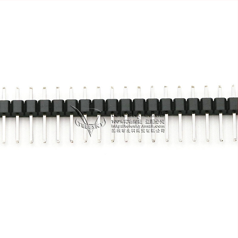 TELESKY Jednoradový pinový konektor, rozteč 2,54 mm, 40 kolíkov, balenie 200 kusov