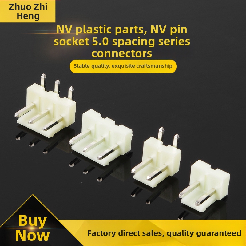 NV plastový konektor dielov, NV pin header s samozamykacou doskou pre spojenie káblov, séria konektorov s rozostupom 5,0 mm, k dispozícii vo veľkoobchode
