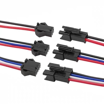 SM terminálový kábel, samčie aj samičie, rozstup 2,54 mm, 2/3/4/5/6-pinový zapájací kábel pre LED osvetlenie