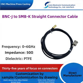 BNC-J na SMB-K rovný konektorový kábel, 50 Ω, pre RG174 316 kábel