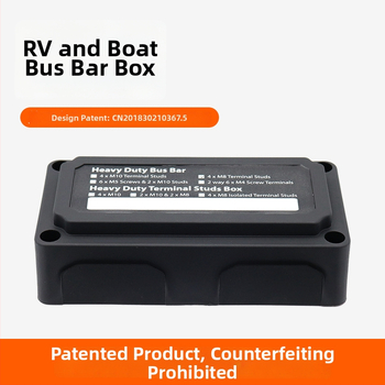 M8 4‑cestný busbar pre RV a jachtu, 300A vysoký prúd, 48V meďná busbar a káblové zväzky (USP)