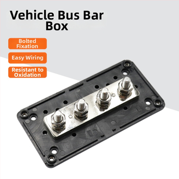 M8 4‑cestný busbar pre RV a jachtu, 300A vysoký prúd, 48V meďná busbar a káblové zväzky (USP)