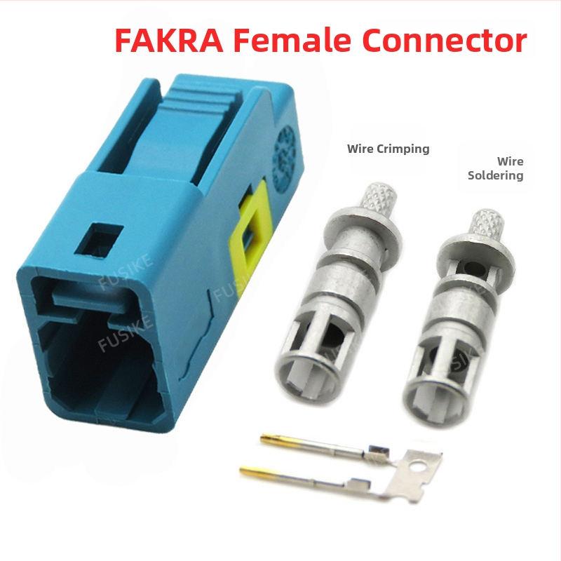 Fakra konektor adaptér pre zváranie / lisovanie káblov, automobilový FAKRA-C samica a samec RG58/RG174/RG316