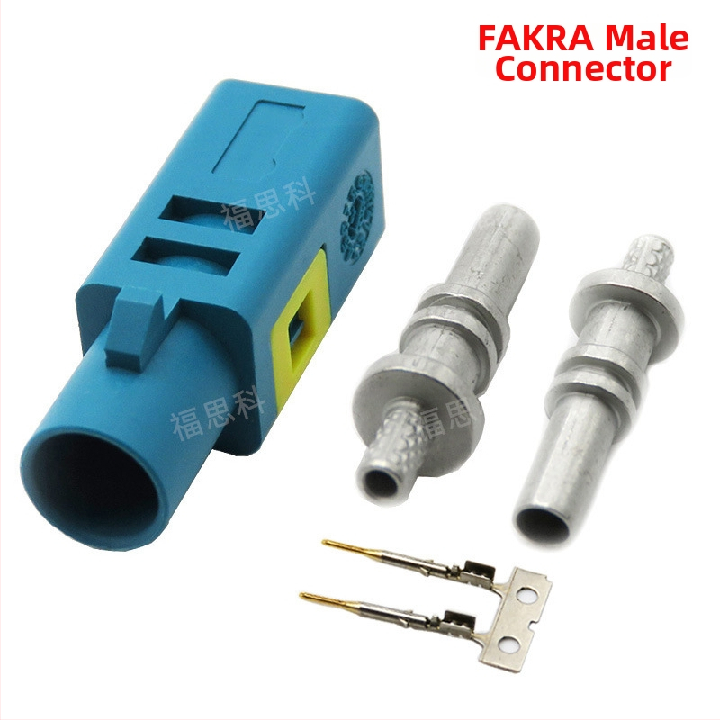Fakra konektor adaptér pre zváranie / lisovanie káblov, automobilový FAKRA-C samica a samec RG58/RG174/RG316