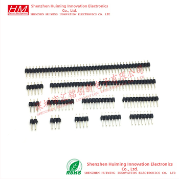 2,54 mm rozteč jednoradový rovný pin header, 1x2P/3P/4P/5P/6P/7P/8P/10P/12P/15P/20P/40P
