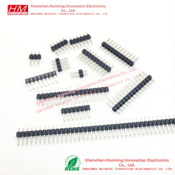 2,54 mm rozteč jednoradový rovný pin header, 1x2P/3P/4P/5P/6P/7P/8P/10P/12P/15P/20P/40P