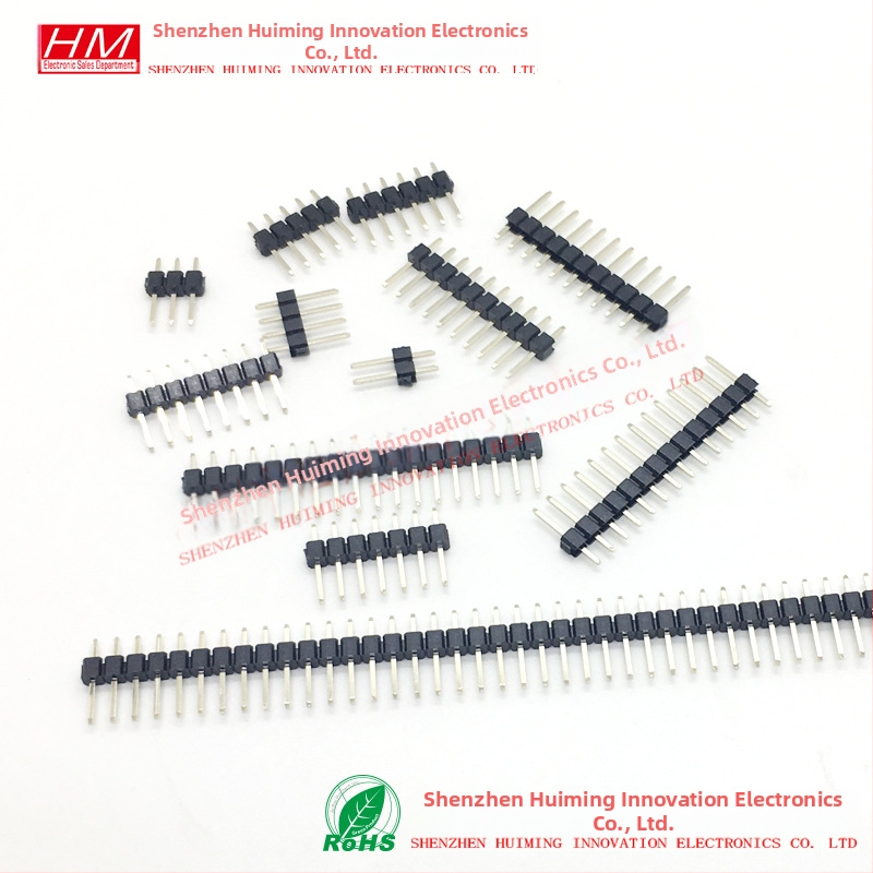 2,54 mm rozteč jednoradový rovný pin header, 1x2P/3P/4P/5P/6P/7P/8P/10P/12P/15P/20P/40P