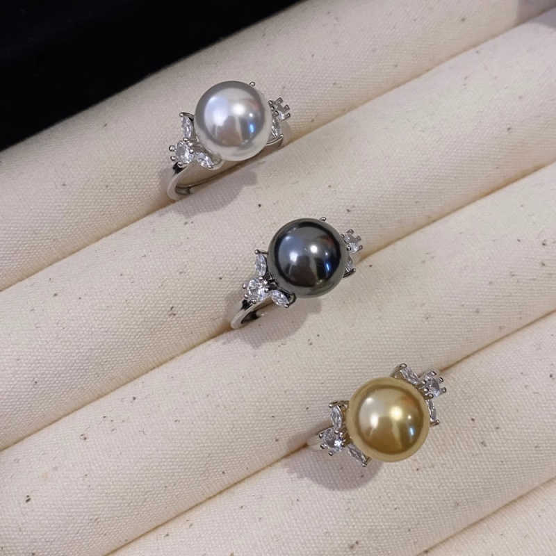 10617 DIY perle pribor S925 srebrni prsten prazna podloga - sjajna srebrna podloga za prsten promjera 10–12 mm