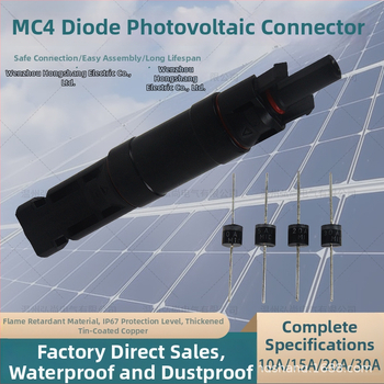 MC4-kompatibilný fotovoltaický konektor s diódou, 10A, s integrovanou ochranou proti spätnému toku