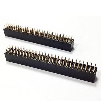PCB pin header s rozstupom 2,54 mm, dvojradový, priame, plastové puzdro