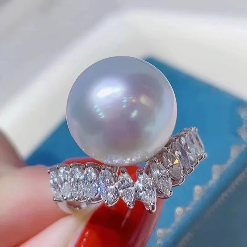 S925 srebrna podloga prstena za DIY bisere, ženski modni nakit, 8-10 mm