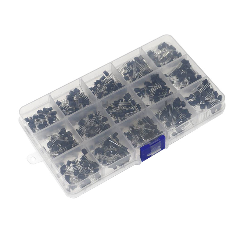 Luxury Century 600 TO-92 tranzistori set: 15 tipova, po 40 komada, u kutiji s 15 odjeljaka